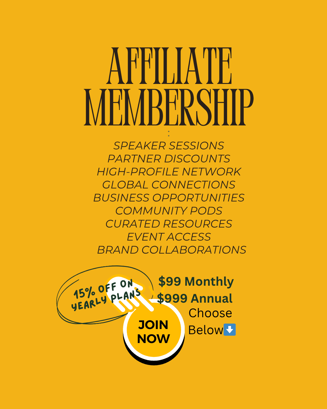 Affiliates- Women in ALL other sectors and Female founders sign up here!